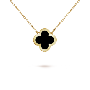 Four-Leaf Clover Necklace Lavish - Black