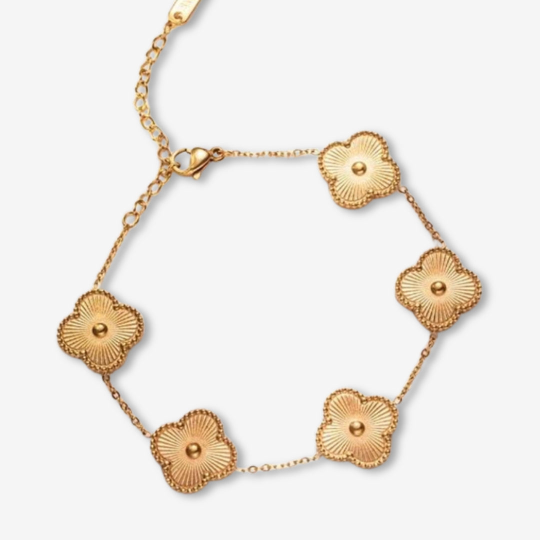 Four-Leaf Clover Luck Gold Bracelet