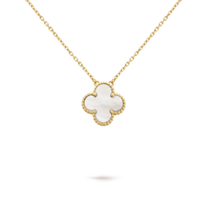 Floral Beauty Pendant Necklace - White