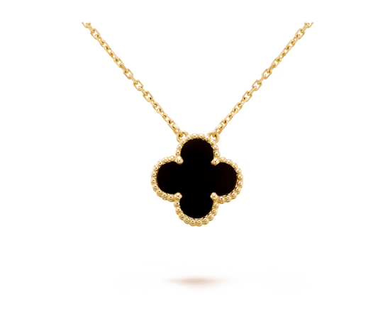 Four-Leaf Clover Necklace Lavish - Black