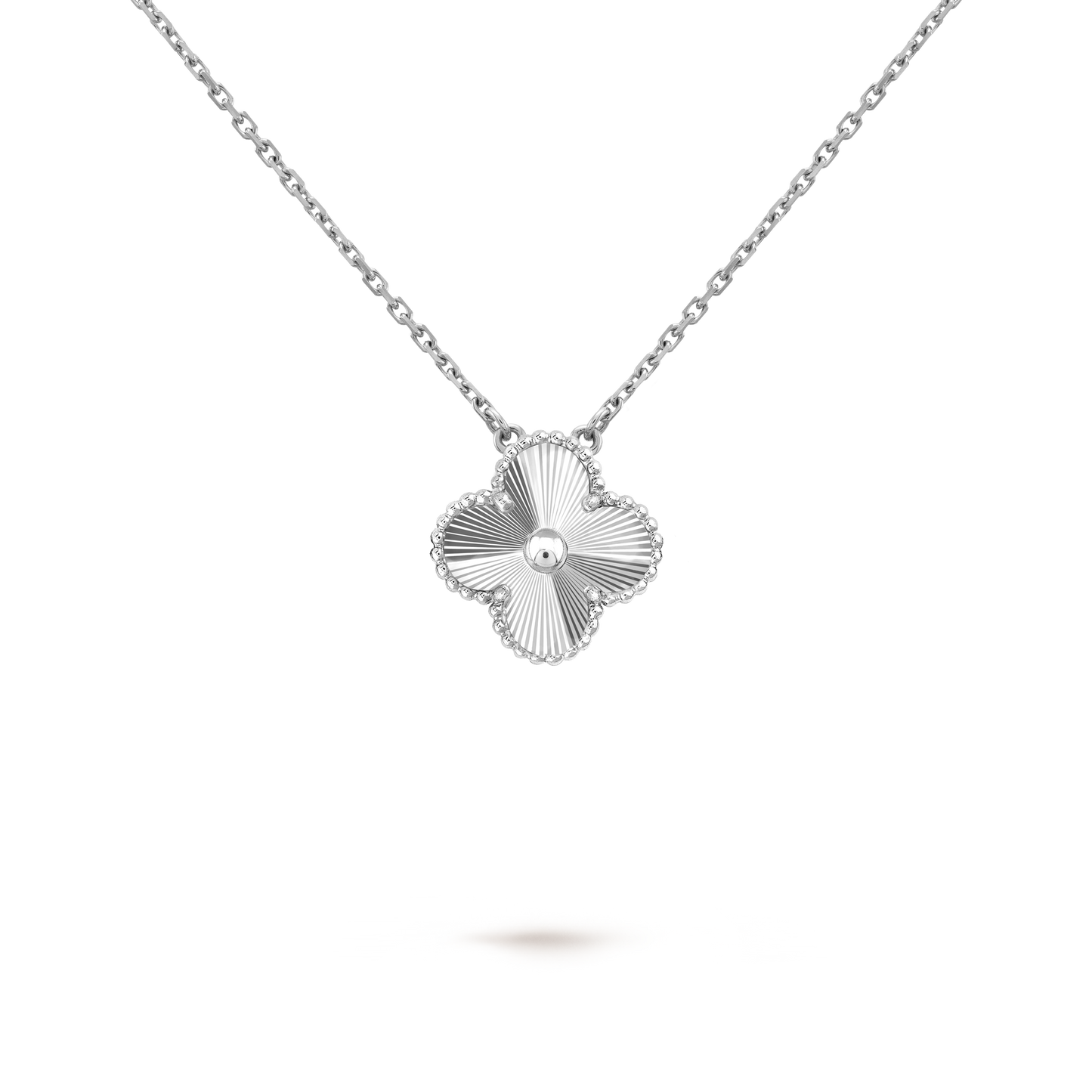 Four-Leaf Clover Necklace Lavish - Silver