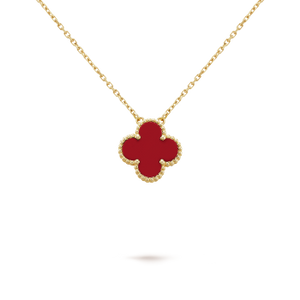 Four-Leaf Clover Necklace Lavish - Red